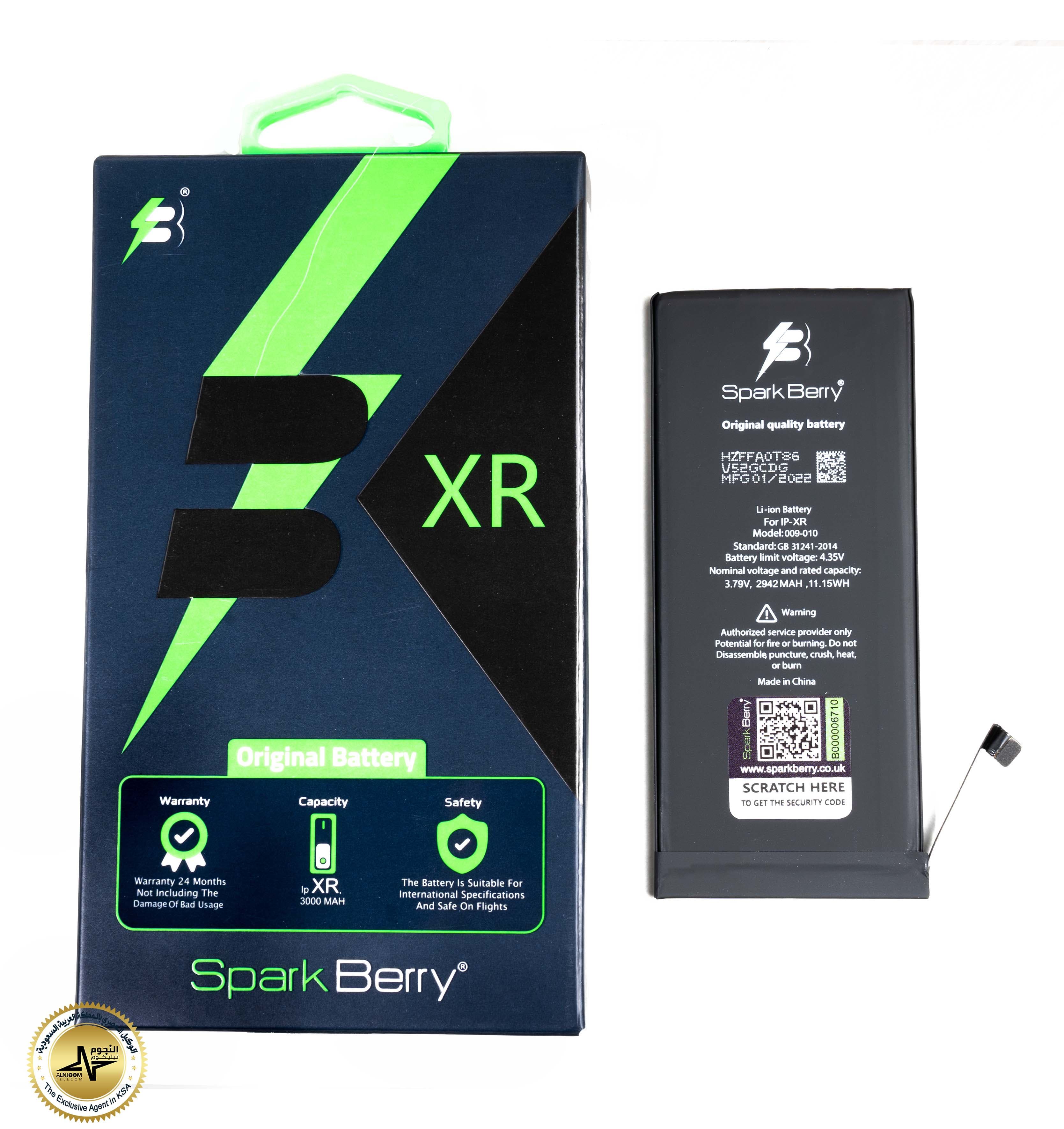 بطارية ايفون XR سبارك بيري