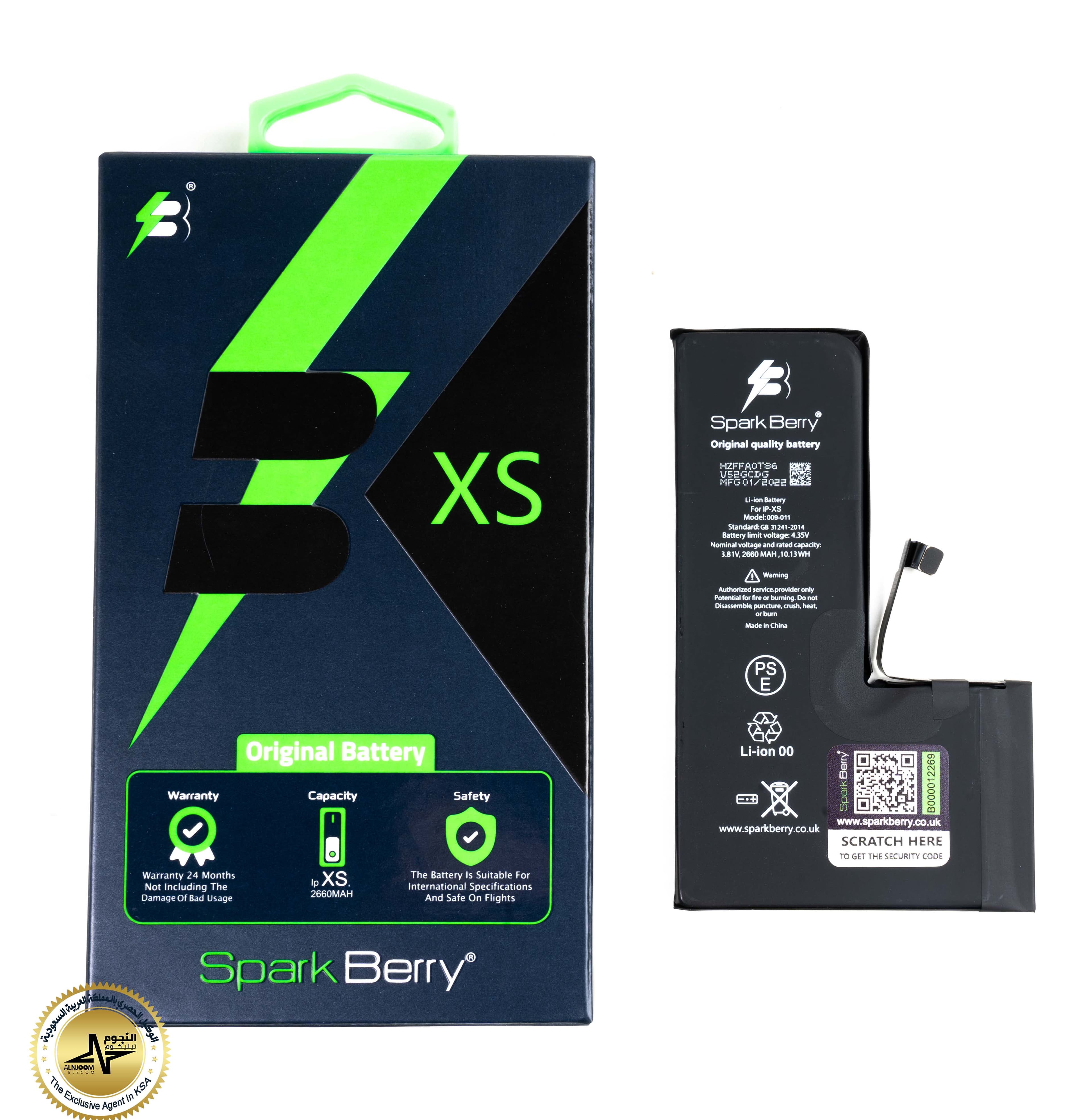 بطارية ايفون XS سبارك بيري